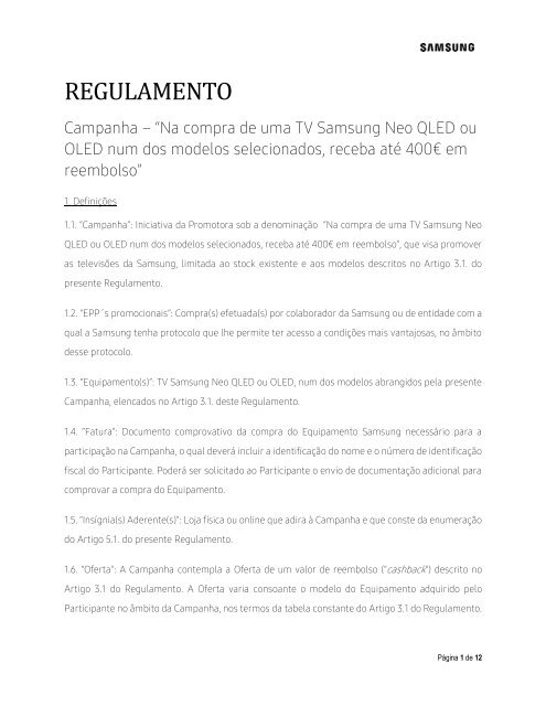 Regulamento_Campanha Cashback OLED Neo QLED - Janeiro 2023