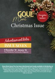 Goue Munt Issue 6 advertisement rates