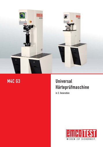 Universal Härteprüfmaschine M4C G3 - EMCO-Test Prüfmaschinen ...