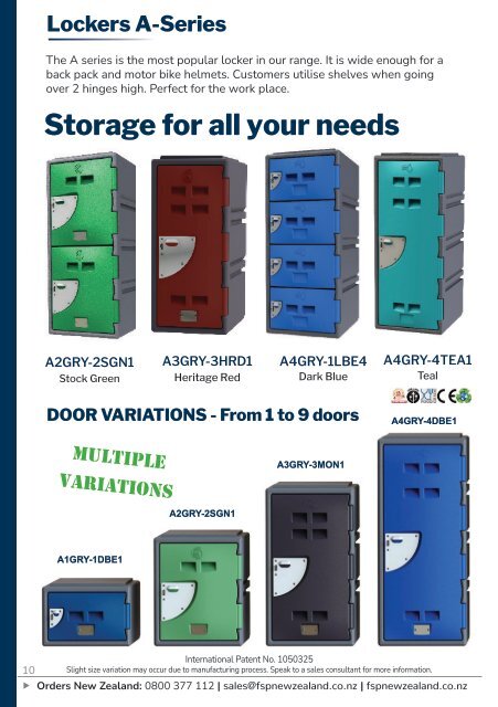 Workplace Lockers Catalogue | Australia & NZ