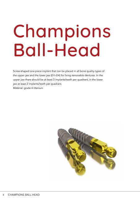 Product Catalog – Champions Ball-Head