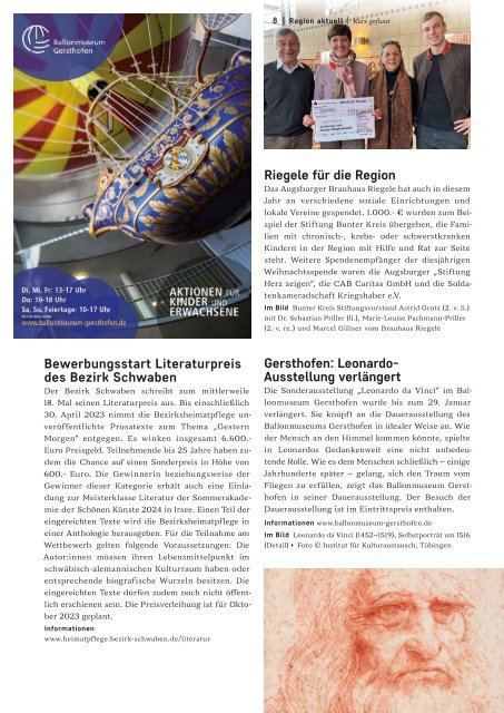 SchlossMagazin Augsburg+Umgebung Januar 2023