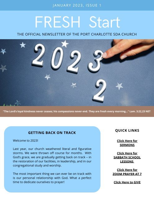 January 2023 FRESH Start