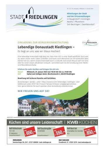 Amtliches Mitteilungsblatt Riedlingen 11.01.2023