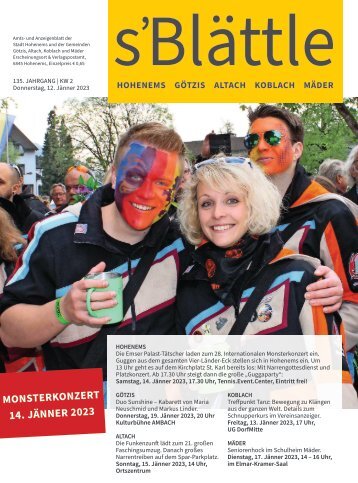 s'Blättle Nr. 02 - Do, 12. Jänner 2023