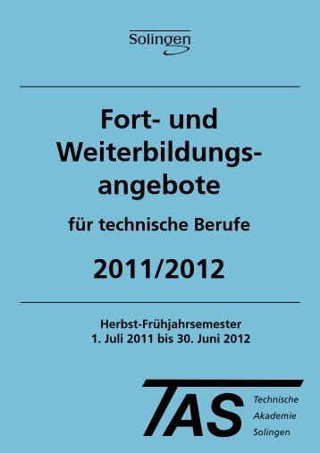 Fort- und Weiterbildungsangebote für technische ... - TBK Solingen