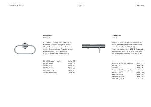 Armaturen für das Bad - Grohe Deutschland Vertriebs GmbH