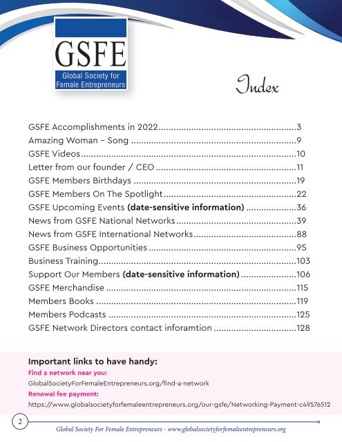 GSFE Newsletter-WINTER 2023