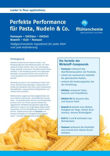 Perfekte Performance für Pasta, Nudeln & Co. - Mühlenchemie ...