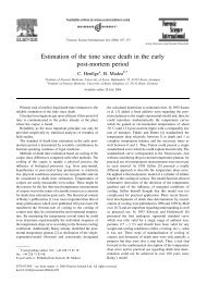 Estimation of the time since death in the early post-mortem period