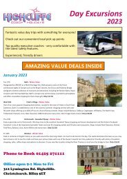 Highcliffe Coach Holidays - Day Excursion Book