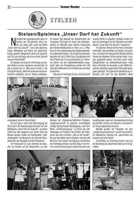 NR. 1 22. Dezember 2005 16. JAHRGANG - Stadtverwaltung Tanna