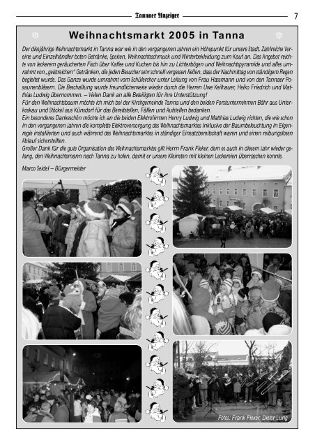 NR. 1 22. Dezember 2005 16. JAHRGANG - Stadtverwaltung Tanna