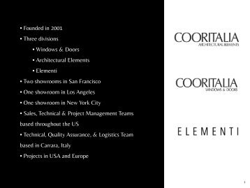 CoorItalia WD-AE and EM Divisions