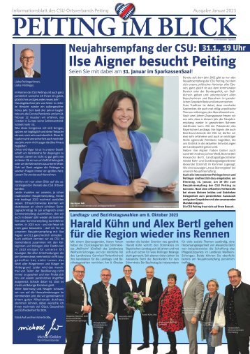 Peiting im Blick - Infoblatt des CSU-Ortsverbands Peiting - Ausgabe Januar 2023