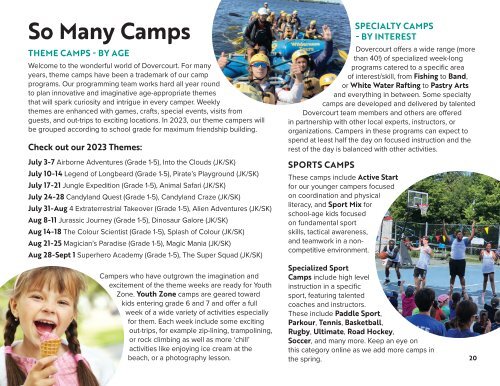General Summer Camp 2023 information