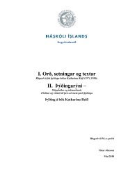 I. Orð, setningar og textar II. Þýðingarýni – - Skemman