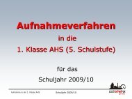 Aufnahmeverfahren 2009/10 2. Anmeldewoche - GRG 21 ...