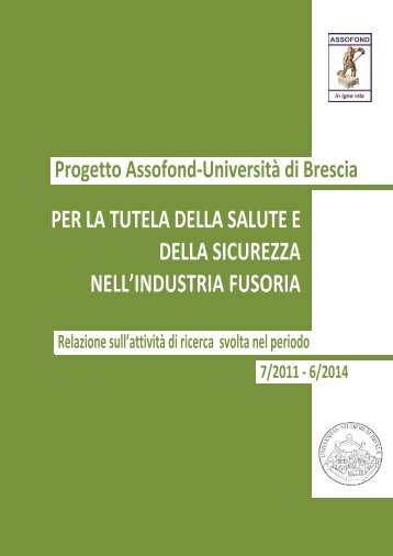 ASSOFOND-UNIBS Relazione conclusiva 2014