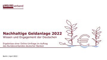 Nachhaltige Geldanlage 2022