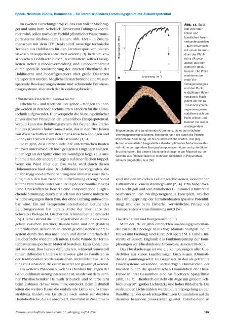 Bionik, Biomimetik - Naturwissenschaftliche Rundschau