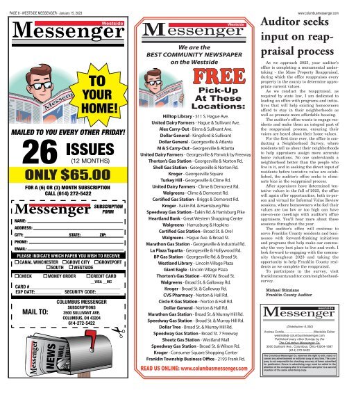 Westside Messenger - January 15th, 2023