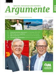 Wirtschaftsmagazin Argumente 2023