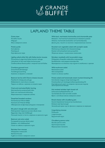 Grande Buffet Lapland Theme Table BQ
