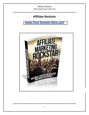 How To Become Affiliate Marketing rockstar And Make Big Money