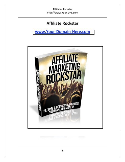How To Become Affiliate Marketing rockstar And Make Big Money