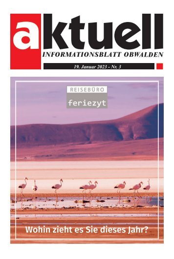 Aktuell Obwalden | KW 03 | 19. Januar 2023