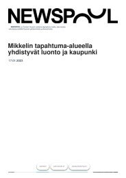 Mikkelin tapahtuma-alueella yhdistyvät luonto ja kaupunki