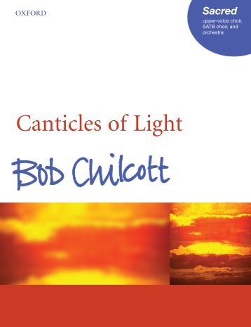 Bob Chilcott Canticles of Light