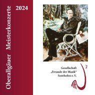 Oberallgäuer Meisterkonzerte Programm 2023