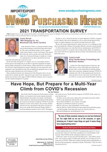 Import:Export Wood Purchasing News - February/March 2021