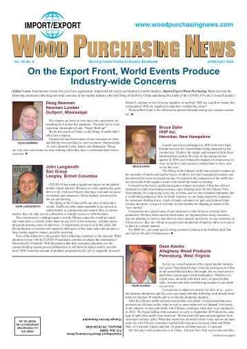 Import:Export Wood Purchasing News - June/July 2020