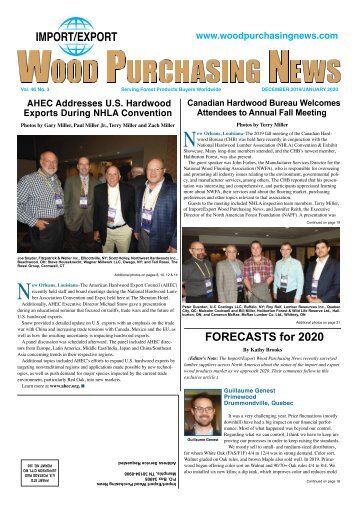 Import:Export Wood Purchasing News - December 2019/January 2020