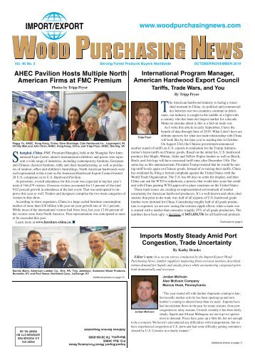 Import:Export Wood Purchasing News - October/November 2019