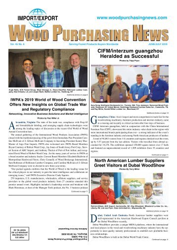 Import:Export Wood Purchasing News - June/July 2019