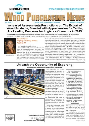 Import:Export Wood Purchasing News - February/March 2019