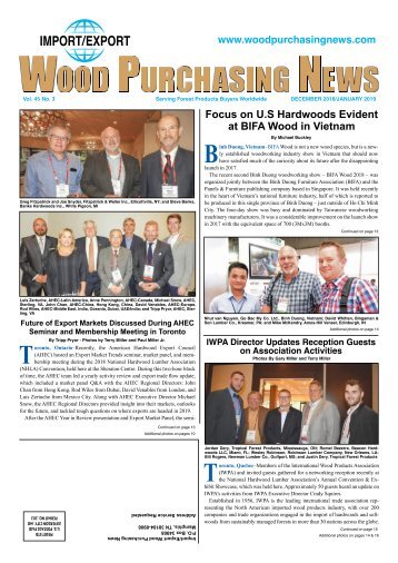 Import:Export Wood Purchasing News - December 2018/January 2019