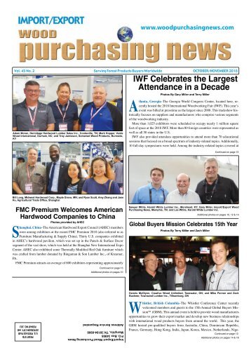 Import:Export Wood Purchasing News - October/November 2018