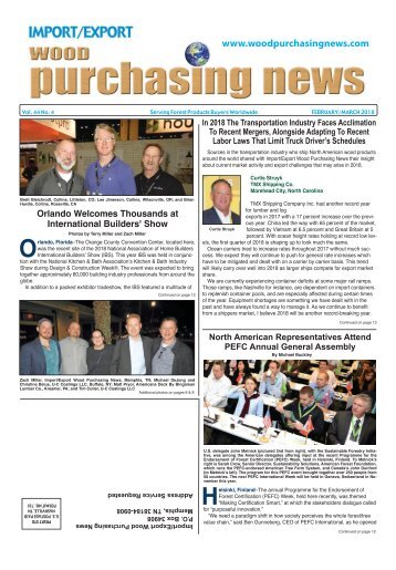 Import:Export Wood Purchasing News - February/March 2018