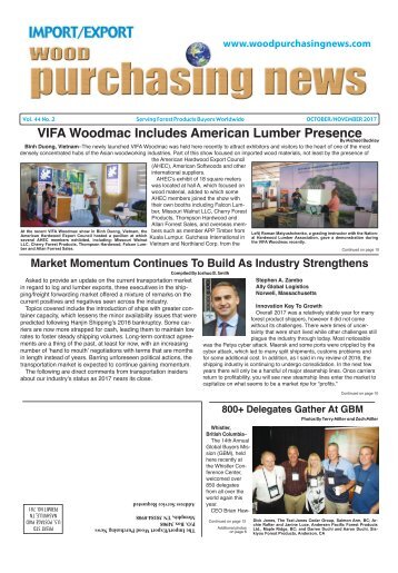 Import:Export Wood Purchasing News - October/November 2017