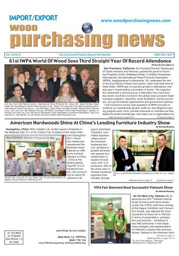 Import:Export Wood Purchasing News - June/July 2017