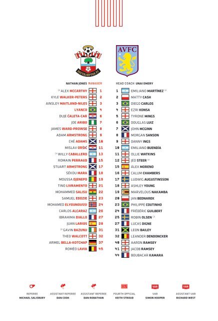 Southampton vs Aston Villa