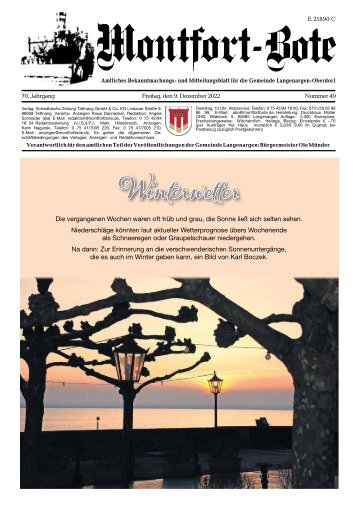 Montfort-Bote 19.01.2023