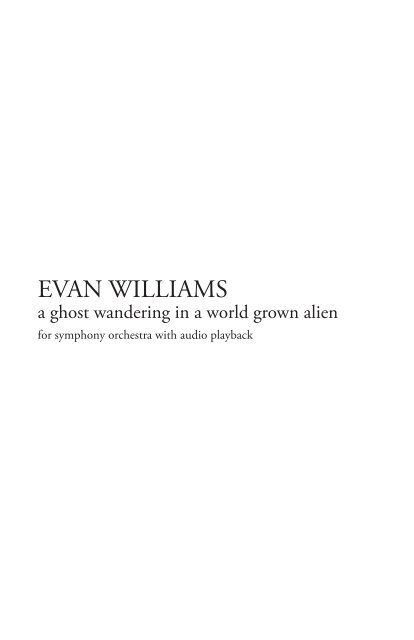 ghost wandering in a world grown alien - Transposed Score