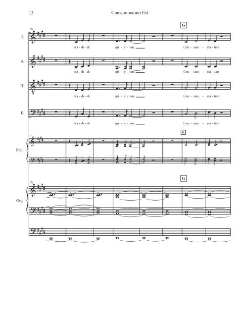 Consummatum est - Vocal Score