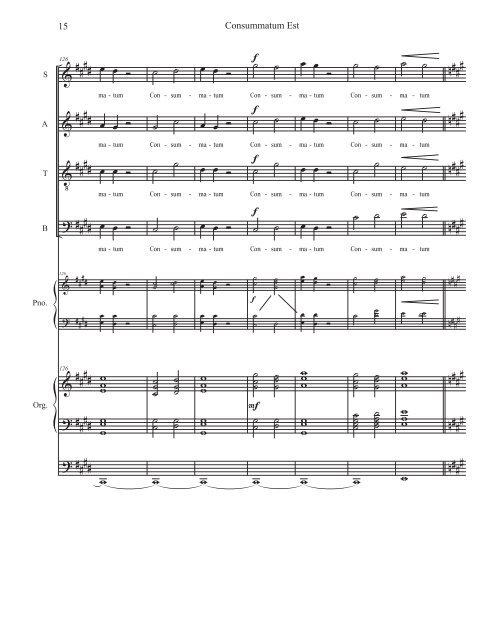 Consummatum est - Vocal Score